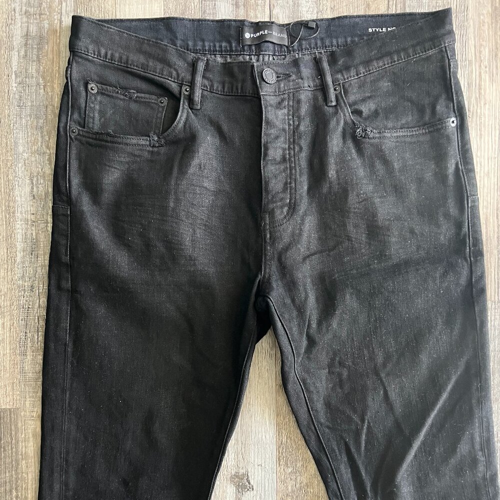 Purple Brand Slim Fit Black Jeans